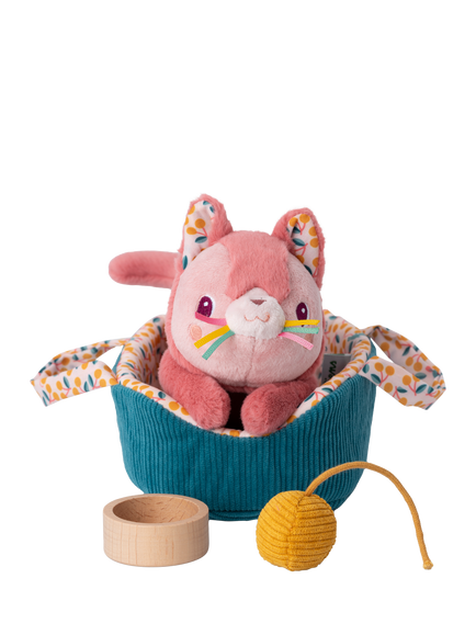 Lilliputiens Jeanne Cat with Basket Soft Toy, Multi