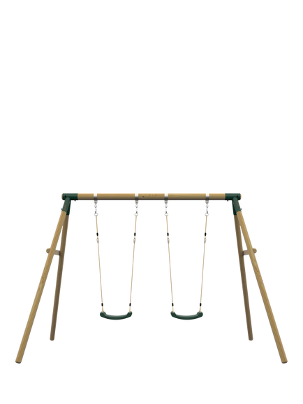 Plum Marmoset Wooden Swing Set - view 2, Multi