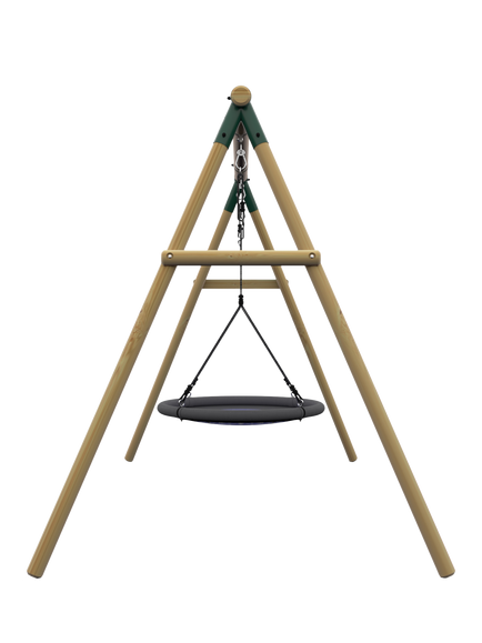 Plum Spider Monkey Wooden Swing Set - view 2, Multi