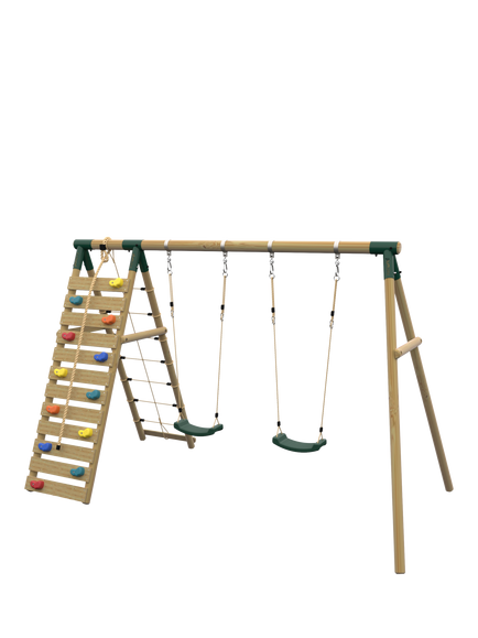 Plum Uakari Wooden Swing Set, Multi