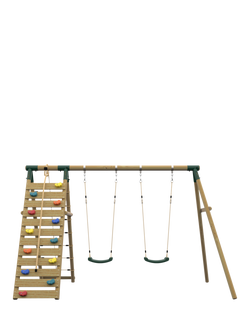Plum Uakari Wooden Swing Set - view 2, Multi