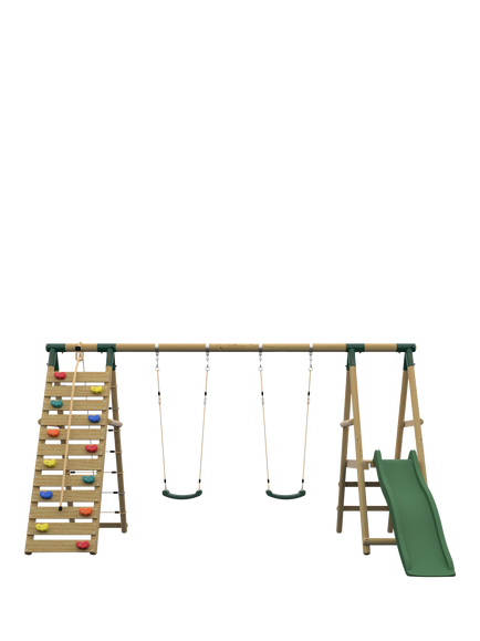 Plum Woolly Monkey II Swing Set - view 2, Multi