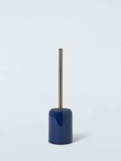 John Lewis Ceramic Toilet Brush & Holder, Indigo, Indigo