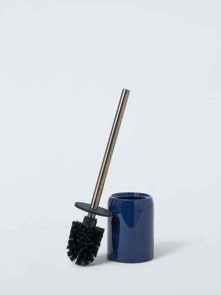 John Lewis Ceramic Toilet Brush & Holder, Indigo - view 2, Indigo