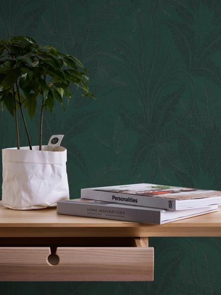 Galerie Botanical Leaves Wallpaper - view 2, Green