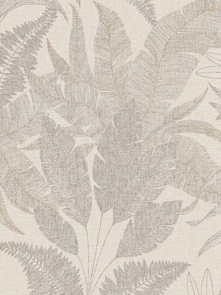 Galerie Botanical Leaves Wallpaper, Bronze Brown