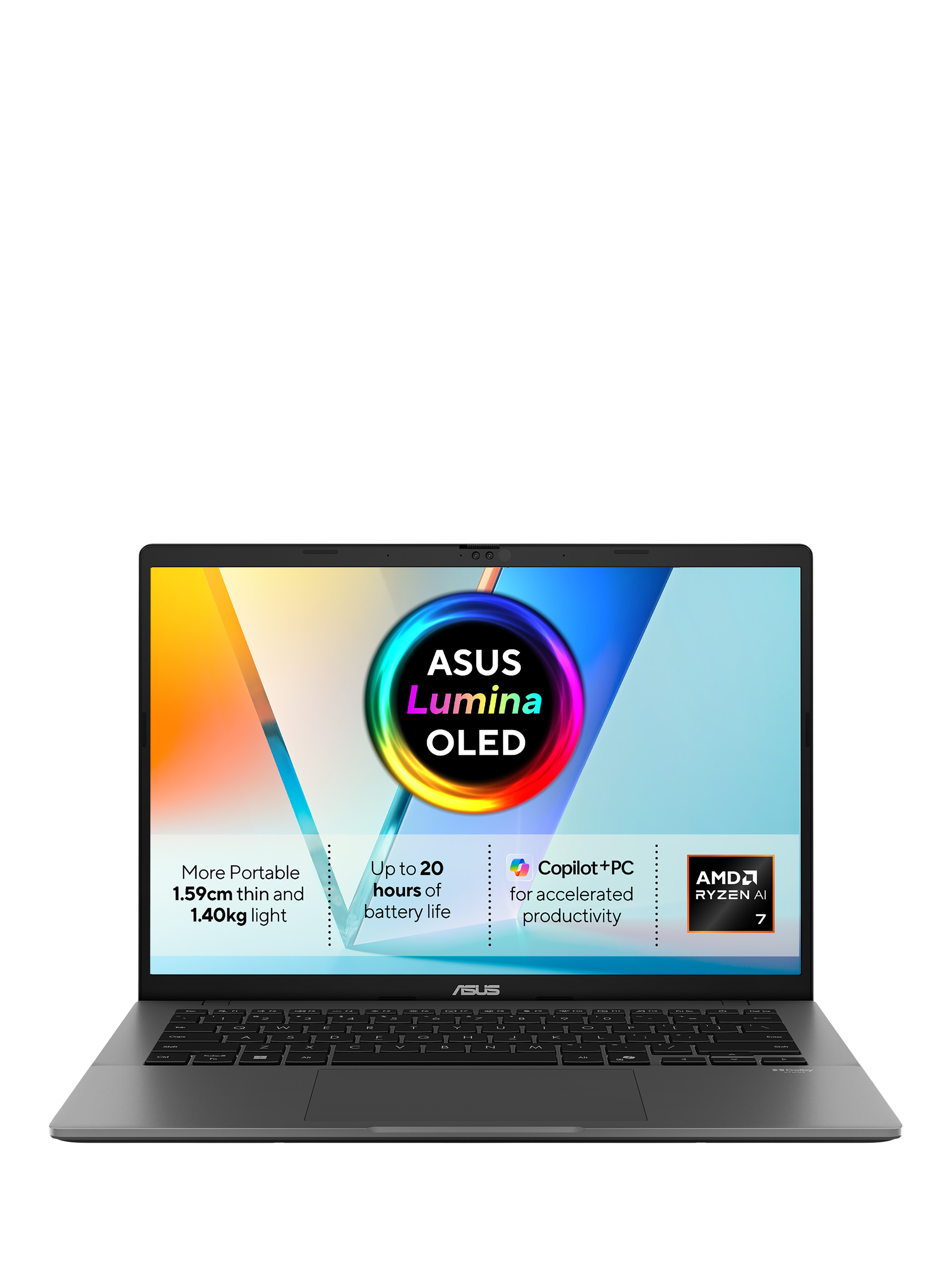 ASUS Vivobook S14 Laptop, AMD Ryzen AI Processor, 32GB