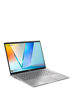ASUS Vivobook S14 Laptop, Snapdragon X Processor, 16GB RAM, 1TB SSD, 14” 2.5K, Silver - view 2, Silver
