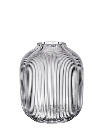 Villeroy & Boch Fleur Glass Vase, H19cm, Clear, Multi White