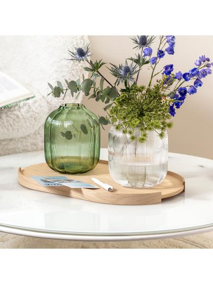 Villeroy & Boch Fleur Glass Vase, H19cm, Clear - view 2, Multi White