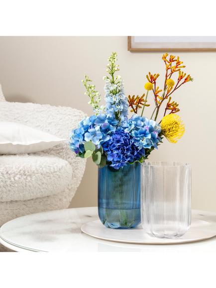 Villeroy & Boch Fleur Glass Vase, H22.5cm, Clear - view 2, Multi White