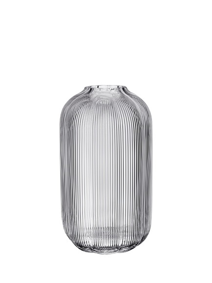 Villeroy & Boch Fleur Glass Vase, H28cm, Clear, Multi White