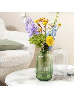 Villeroy & Boch Fleur Glass Vase, H28cm, Clear - view 2, Multi White