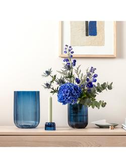 Villeroy & Boch Fleur Glass Vase, H22.5cm, Bleu - view 2, Multi White