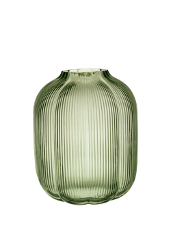 Villeroy & Boch Fleur Glass Vase, H19cm, Vert, Multi White