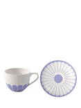 Villeroy & Boch Fleur Porcelain Coffee Cup & Saucer, 160ml, Bleu