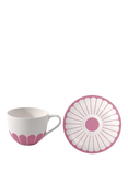 Villeroy & Boch Fleur Porcelain Coffee Cup & Saucer, Set of 2, 160ml, Cassis
