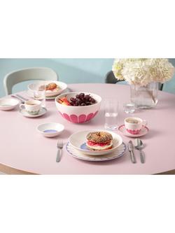 Villeroy & Boch Fleur Porcelain Coffee Cup & Saucer, 160ml, Cassis - view 2, Multi White