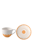 Villeroy & Boch Fleur Porcelain Coffee Cup & Saucer, Set of 2, 160ml, Soleil