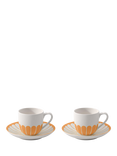 Villeroy & Boch Fleur Porcelain Espresso Cup & Saucer, Set of 2, 70ml, Soleil