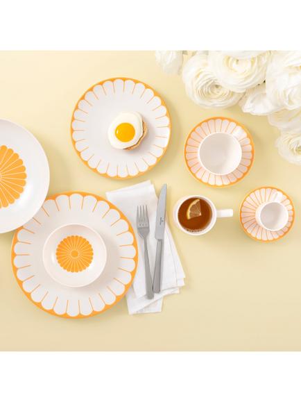 Villeroy & Boch Fleur Porcelain Espresso Cup & Saucer, Set of 2, 70ml, Soleil - view 2, Multi White