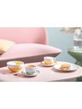 Villeroy & Boch Fleur Porcelain Coffee Cup & Saucer, Set of 2, 160ml, Vert
