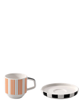 Villeroy & Boch Memphis Porcelain Espresso Cup & Saucer, 60ml, Multi