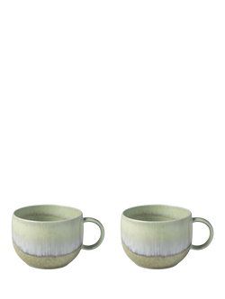like. by Villeroy & Boch Perlemor Porcelain Coffee Cup, Set of 2, 190ml, Alga, Alga