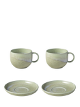 like. by Villeroy & Boch Perlemor Porcelain Espresso Cup & Saucer, Set of 2, 60ml, Alga