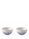 Villeroy & Boch Fleur Porcelain Cereal Bowl, Set of 2, 14cm, Bleu