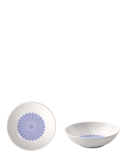 Villeroy & Boch Fleur Porcelain Dessert Bowl, Set of 2, 13cm, Bleu, Multi White