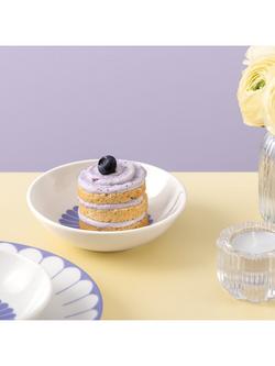 Villeroy & Boch Fleur Porcelain Dessert Bowl, Set of 2, 13cm, Bleu - view 2, Multi White