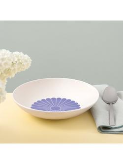 Villeroy & Boch Fleur Porcelain Pasta Bowl, Set of 2, 24cm, Bleu - view 2, Multi White