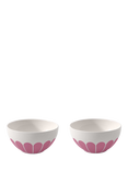 Villeroy & Boch Fleur Porcelain Cereal Bowl, Set of 2, 14cm, Cassis