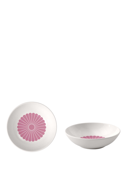 Villeroy & Boch Fleur Porcelain Dessert Bowl, Set of 2, 13cm, Cassis, Multi White