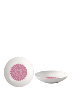 Villeroy & Boch Fleur Porcelain Pasta Bowl, Set of 2, 24cm, Cassis, Multi White