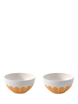 Villeroy & Boch Fleur Porcelain Cereal Bowl, Set of 2, 14cm, Soleil, Multi White
