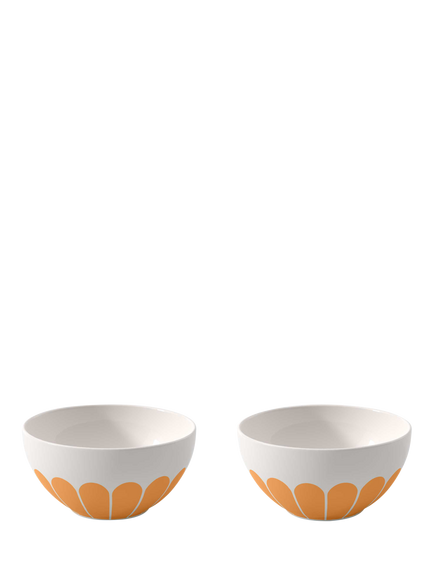 Villeroy & Boch Fleur Porcelain Cereal Bowl, Set of 2, 14cm, Soleil, Multi White