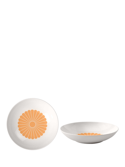 Villeroy & Boch Fleur Porcelain Pasta Bowl, Set of 2, 24cm, Soleil, Multi White