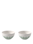 Villeroy & Boch Fleur Porcelain Cereal Bowl, Set of 2, 14cm, Vert