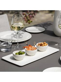 Villeroy & Boch Manufacture Rock Porcelain Dip Set, 4 Piece - view 2, White