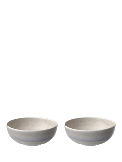 like. by Villeroy & Boch Perlemor Porcelain Cereal Bowl, Set of 2, 15cm, Sand, Natural