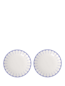 Villeroy & Boch Fleur Porcelain Dinner Plate, Set of 2, 26cm, Bleu, Multi White