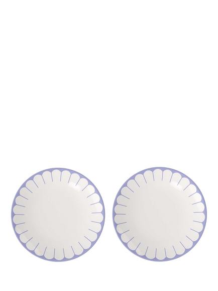Villeroy & Boch Fleur Porcelain Dinner Plate, Set of 2, 26cm, Bleu, Multi White
