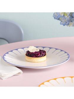 Villeroy & Boch Fleur Porcelain Dinner Plate, Set of 2, 26cm, Bleu - view 2, Multi White