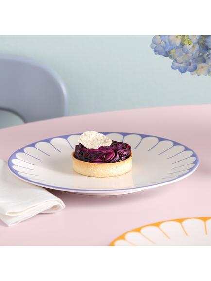 Villeroy & Boch Fleur Porcelain Dinner Plate, Set of 2, 26cm, Bleu - view 2, Multi White