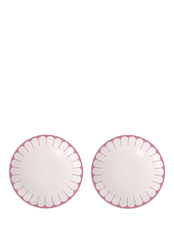 Villeroy & Boch Fleur Porcelain Breakfast Plate, Set of 2, 21cm, Cassis, Multi White