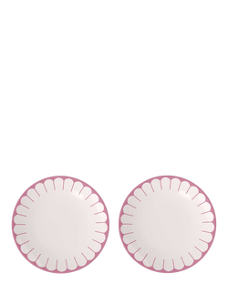Villeroy & Boch Fleur Porcelain Dinner Plate, Set of 2, 26cm, Cassis, Multi White