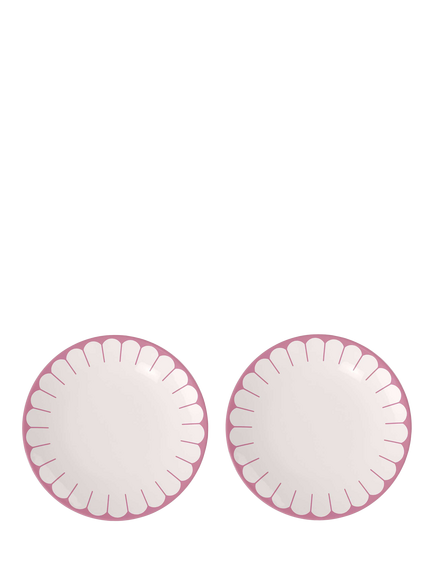 Villeroy & Boch Fleur Porcelain Dinner Plate, Set of 2, 26cm, Cassis, Multi White