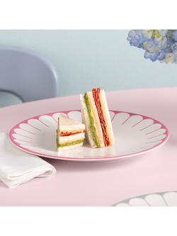 Villeroy & Boch Fleur Porcelain Dinner Plate, Set of 2, 26cm, Cassis - view 2, Multi White